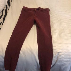american eagle jeans maroon size 6